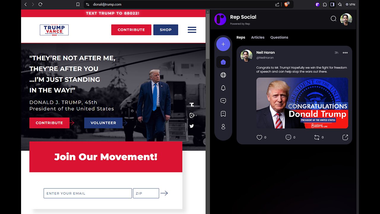 Rep Social - The chrome extension that enables free-speech