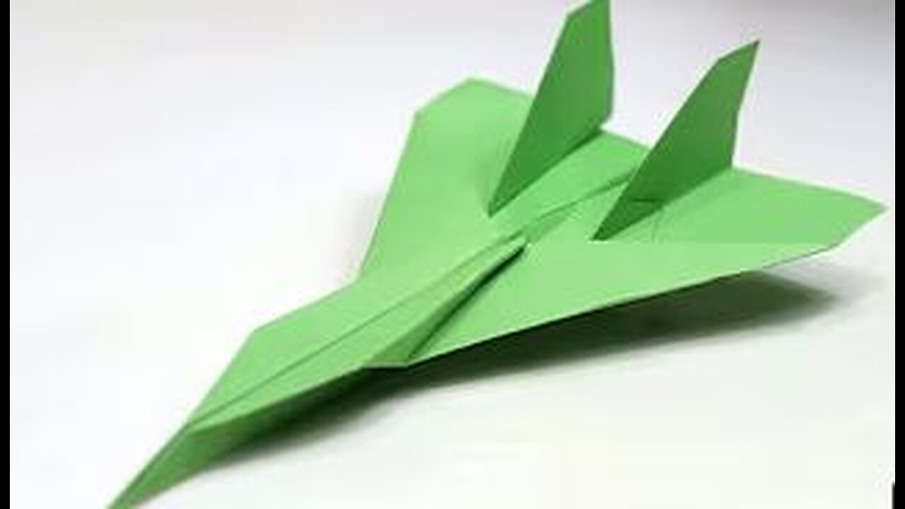 How to make a JET Fighter Paper Airplane - Origami Art