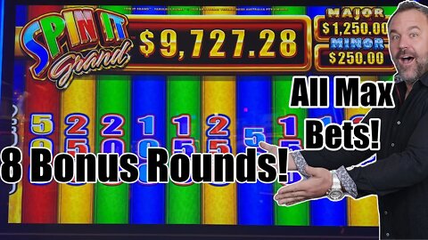 Spin It Grand! Watch & Learn! - 8 BONUS Rounds! Huge Hand Pay - Potawatomi Hotel & Casino