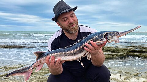 Juicy Kebab made from the freshest Caspian STURGEON! How to cook delicious sturgeon?