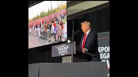 The huge overflow crowd for President Trump in Aurora, Colorado dwarfs the size...