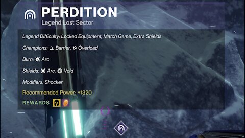 Destiny 2 Legend Lost Sector: Perdition 1-2-22