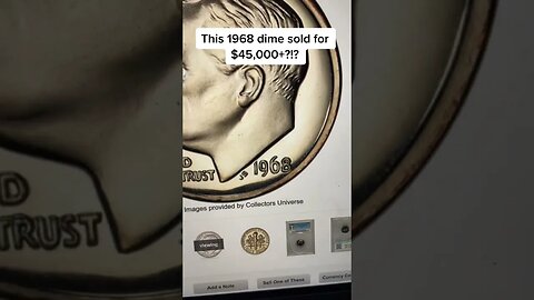 $45,000 1968-S NO S DIME: PROOF ERROR DIME WORTH TONS