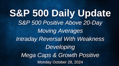 S&P 500 Daily Market Update for Monday October 28, 2024