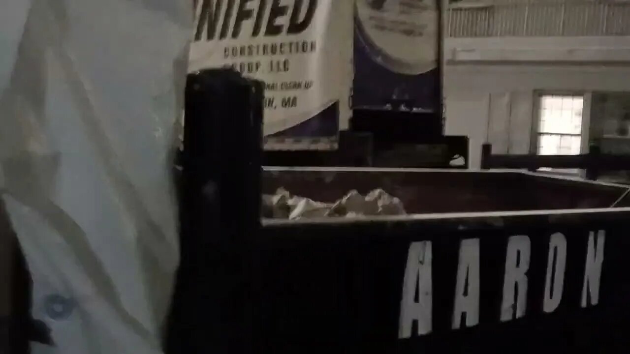 Construction workers working late night at Harvard University