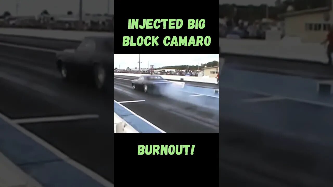 Rowdy! Injected Big Block Camaro Burnout! #shorts