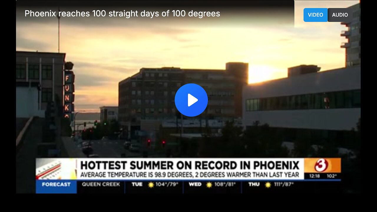 Phoenix reaching 100 straight days of 100 degrees