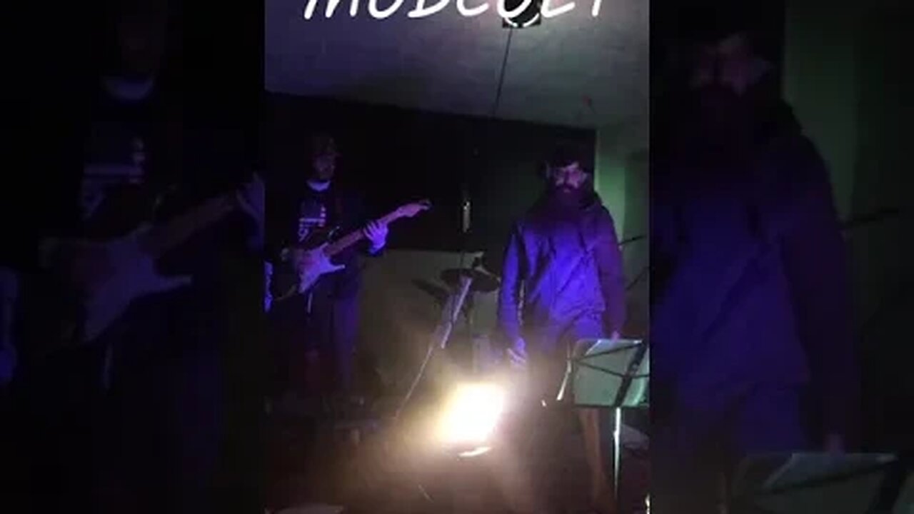 Still setting up while Jake plays in background