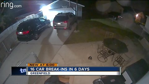 Greenfield Police investigate car break-ins