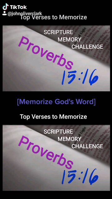 Top Verses To Memorize, Proverbs 15:16