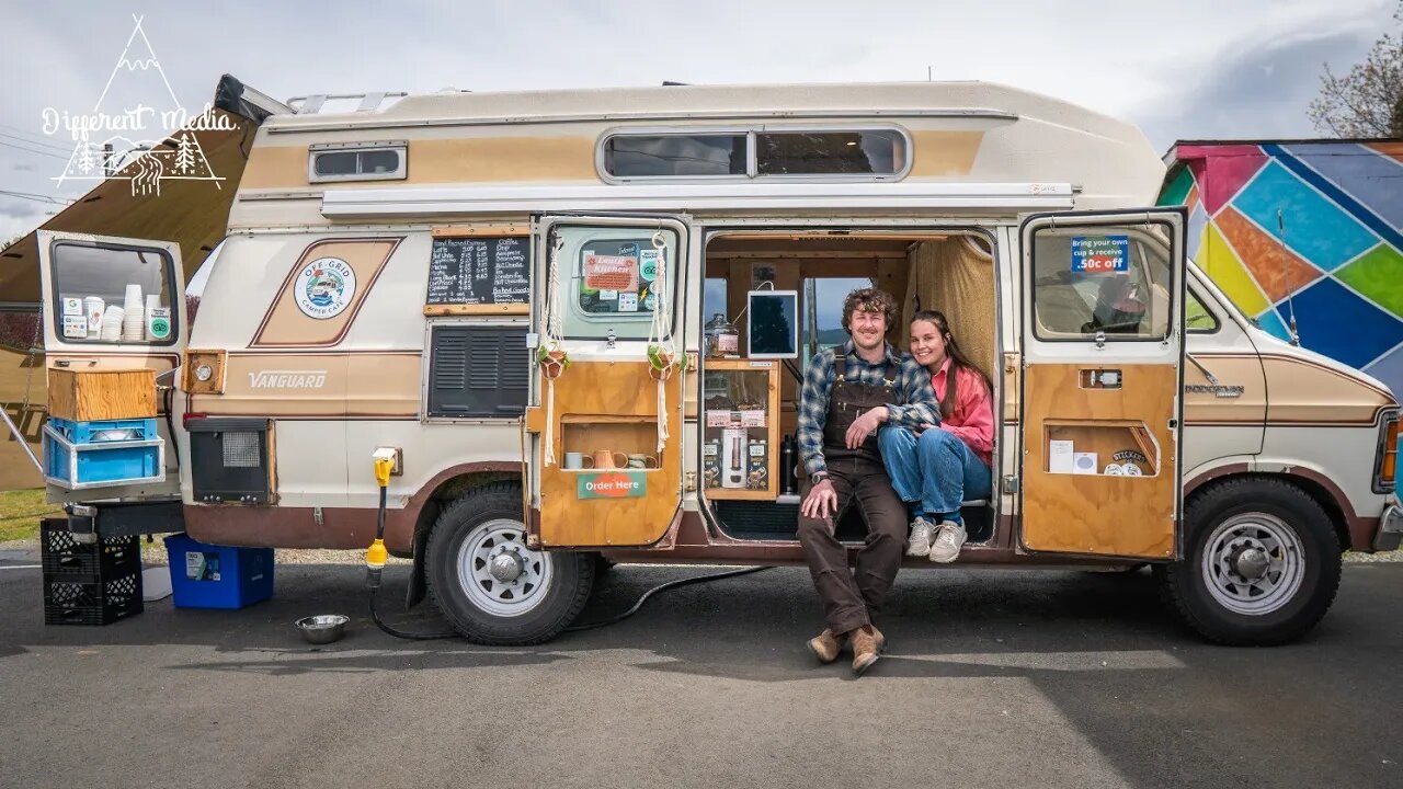 Selling Coffee out of a Van. | off grid camper Cafe VanLife tour.