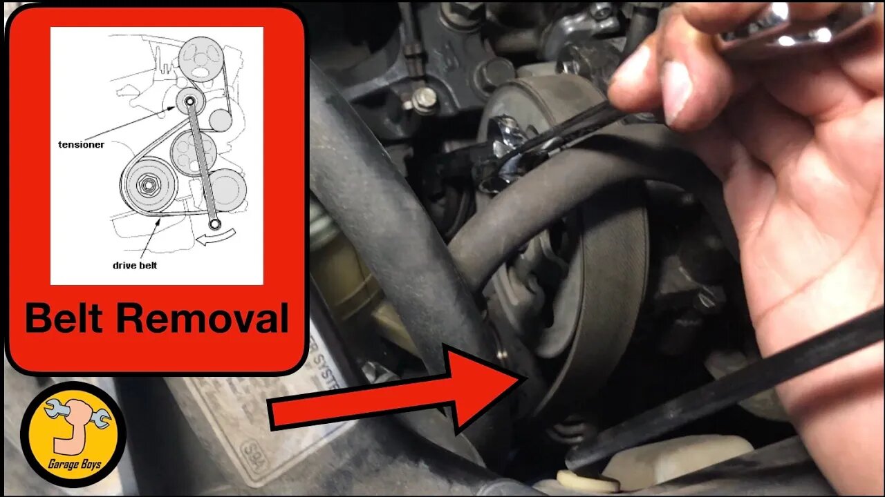 How To Remove Serpentine Belt On Honda CR-V