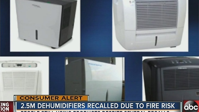 RECALL ALERT: Frigidaire, Soleus Air, Kenmore and other dehumidifiers recalled due to fire threat