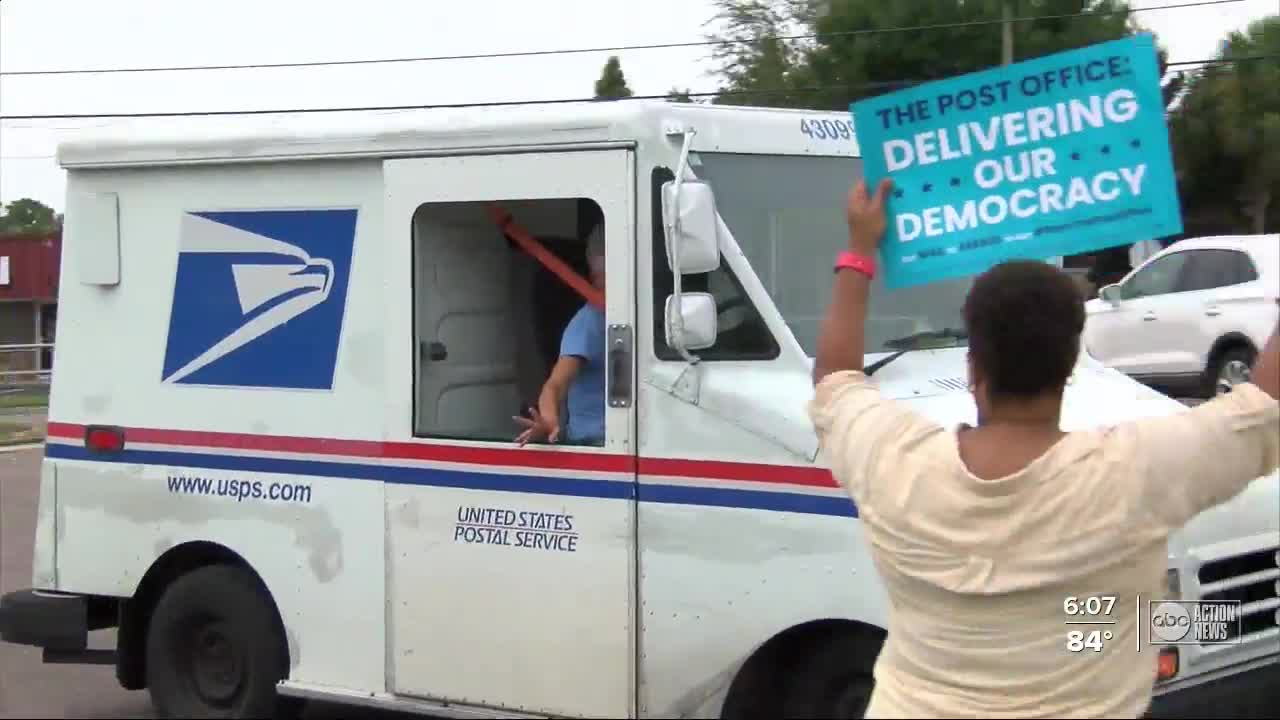 Protesters rally in Oldsmar to save USPS, demand funding