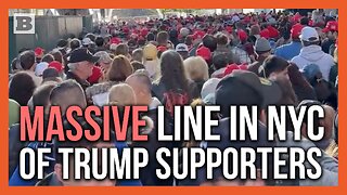 Massive Line of Supporters Wait Outside of Madison Square Garden Hours Before Trump's Speech