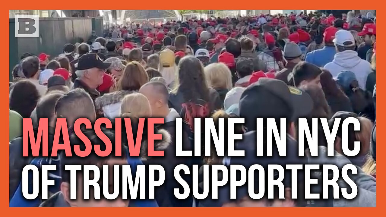 Massive Line of Supporters Wait Outside of Madison Square Garden Hours Before Trump's Speech