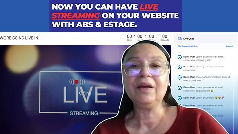 NOW You Can Have LIVE STREAMING on Your Website with ABS & ESTAGE!