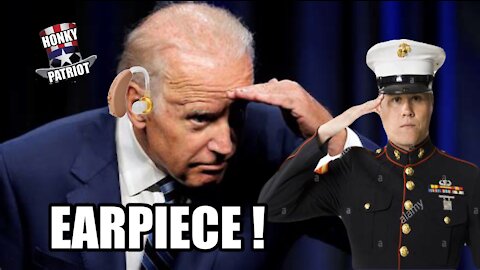 JOE BIDEN CAUGHT USING EARPIECE AT INAUGURATION