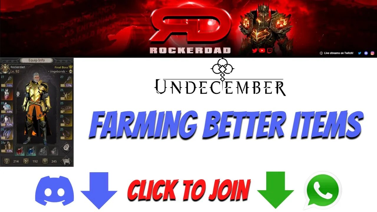 Farming better items. Farmando melhores itens. #undecember