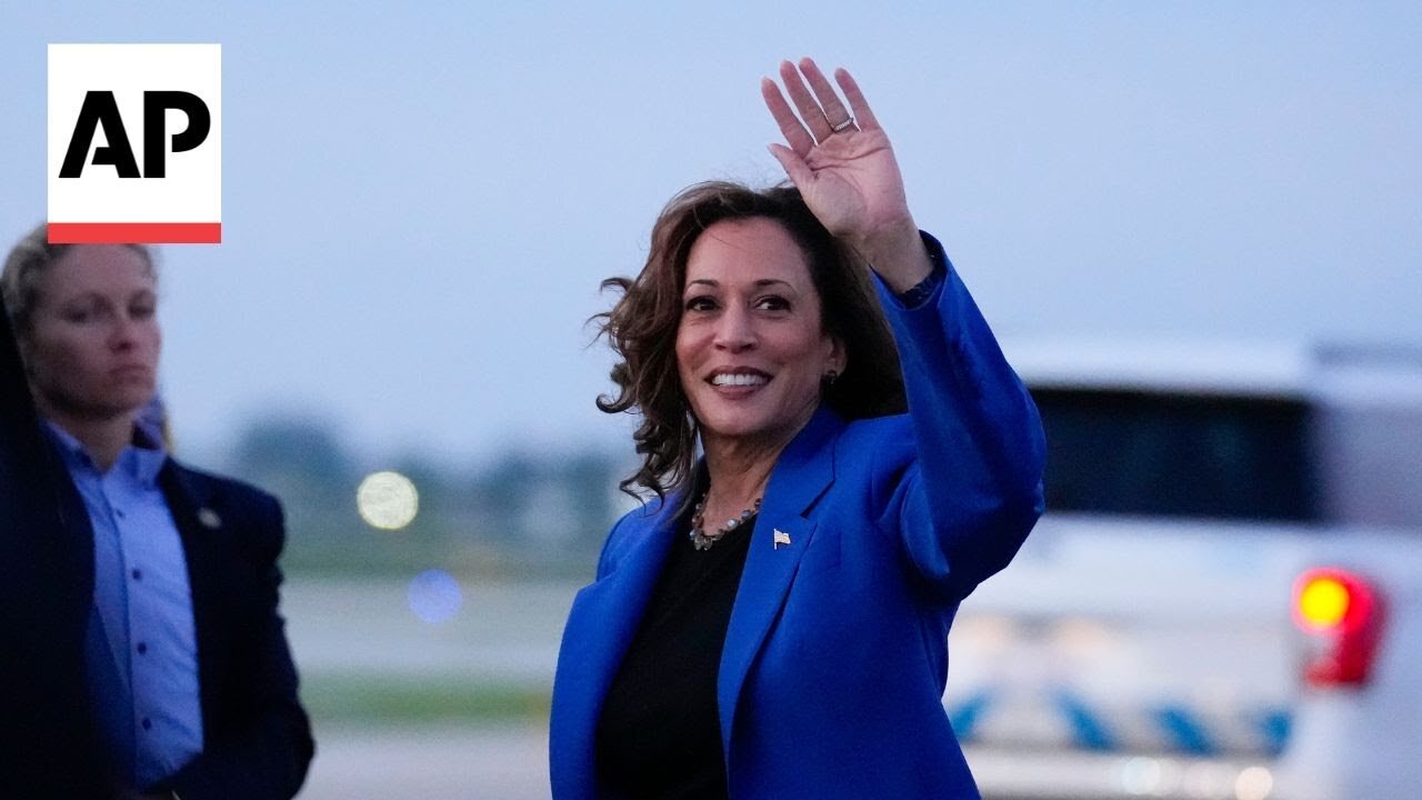 Kamala Harris arrives in Chicago ahead of DNC