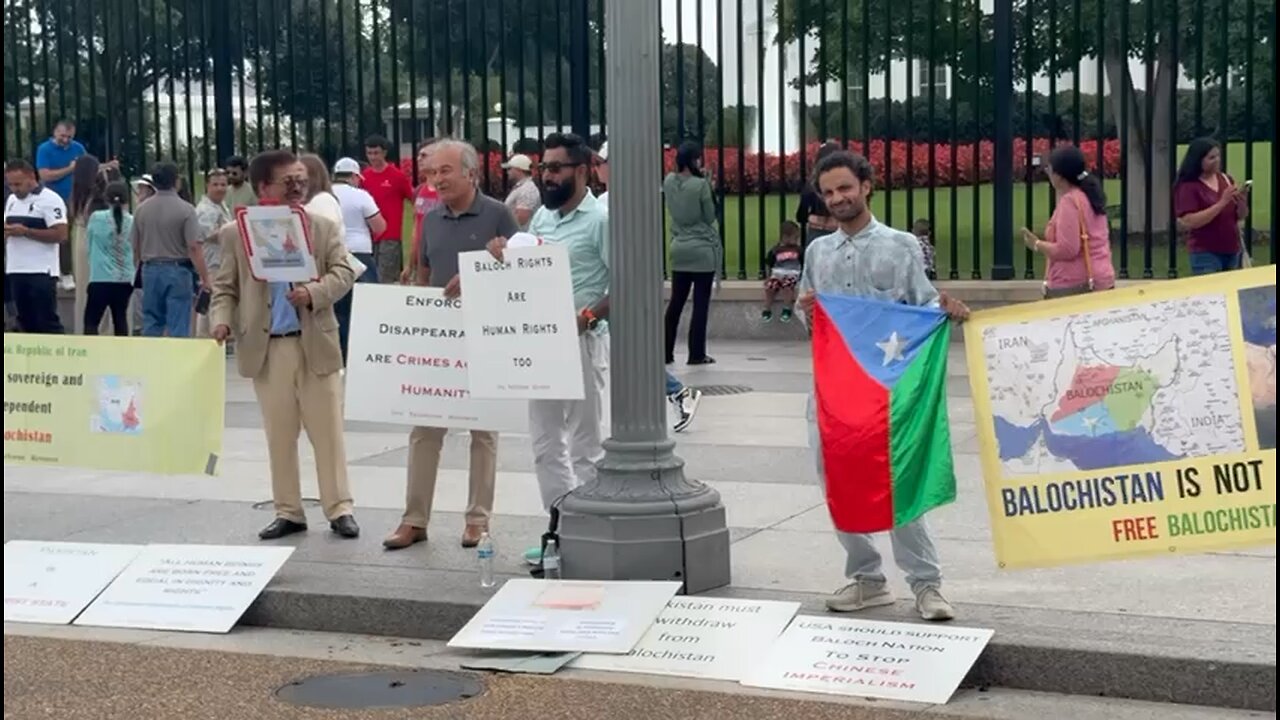 Baloch demonstrating against Pakistan occupation in Balochistan