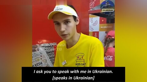 Brave Pizza kid knows that the city of Kharkov soon will be Russian