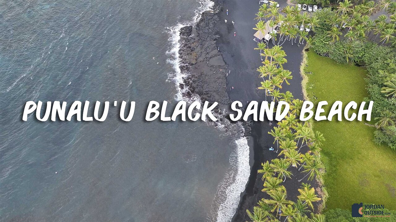 Punalu'u Black Sand Beach on the Big Island of Hawaii