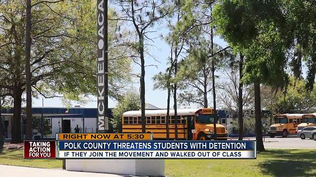 Lakeland school threatens students with detention for participating in National Walkout