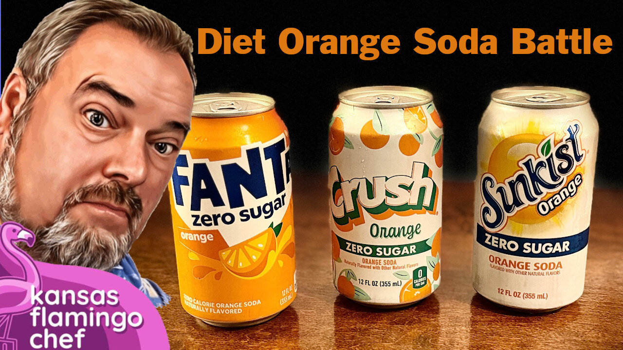 ZERO Sugar Orange Soda blind taste test -- Sunkist - Crush - Fanta