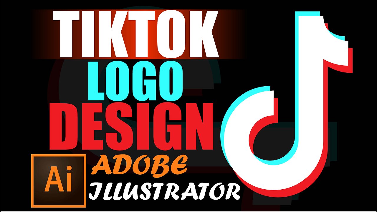 TikTok Logo Design in Illustrator