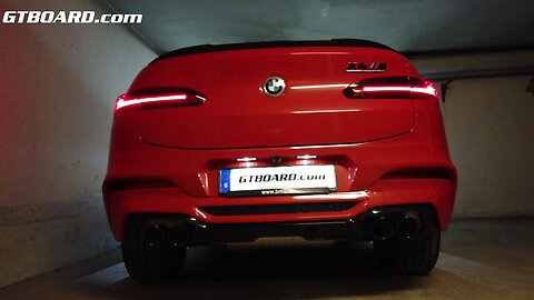 BMW X4M Competition COLD startup EXTERNAL mic in GARAGE and slowmotion [4k 60p]