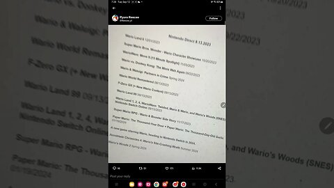 wario nintendo direct leak