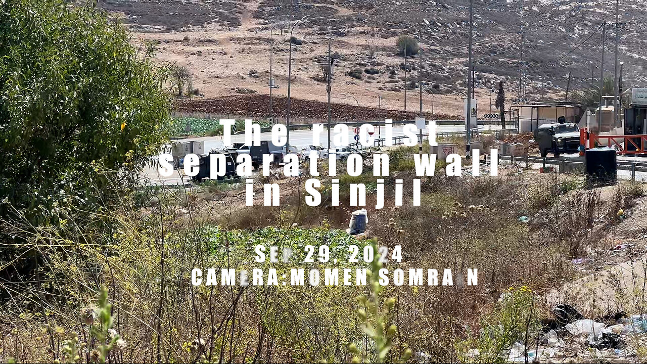 Zionist Apartheid Wall Eats Up Lands of Sinjil Near Ramallah, Palestine.