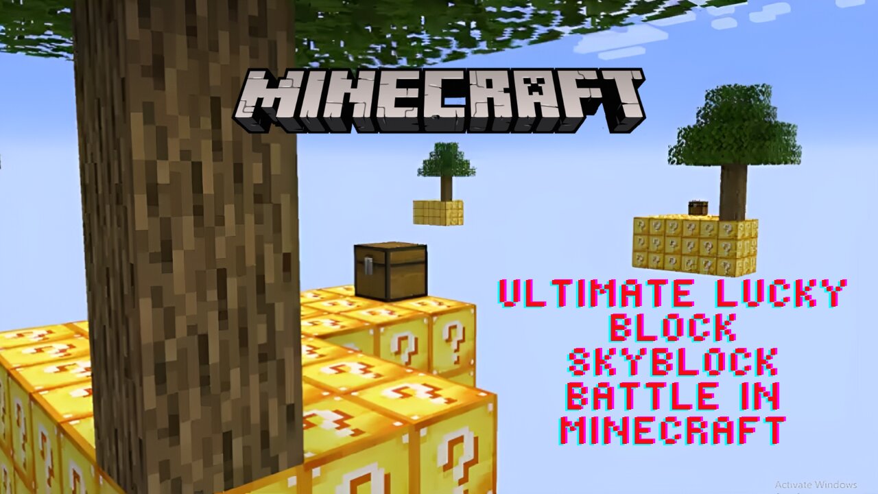 Ultimate Lucky Block Skyblock Battle In Minecraft #minecraft #minecraft100day #minecraftluckyblock