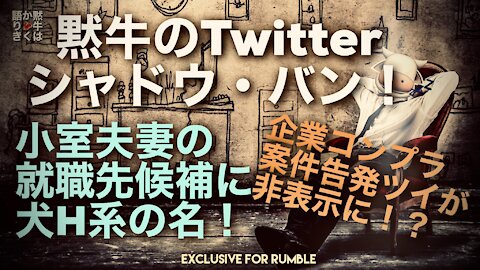 【Rumble限定動画】シャドウバン喰らってるTwitterに某テレビ屋のコンプラ案件告発気味ツイを連投したらｿｯｺｰ非表示にされましたが一部でM子さんの就職先候補との噂も【読み難いね】