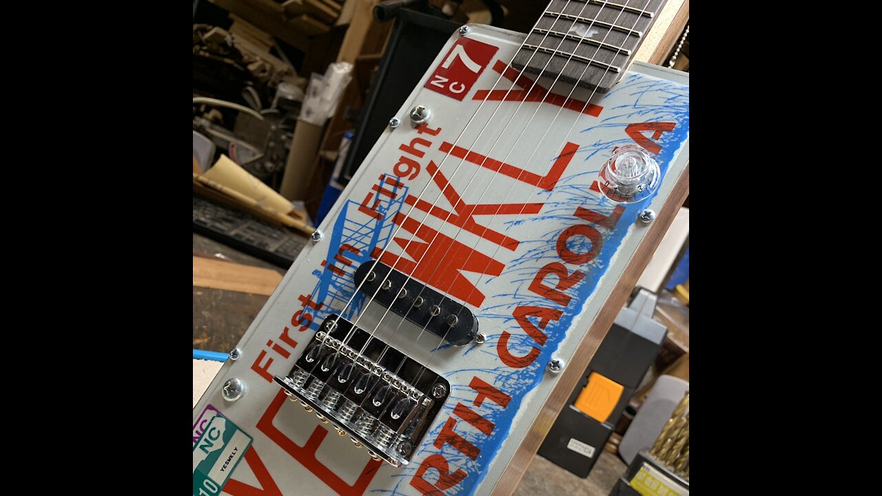 license plate guitar