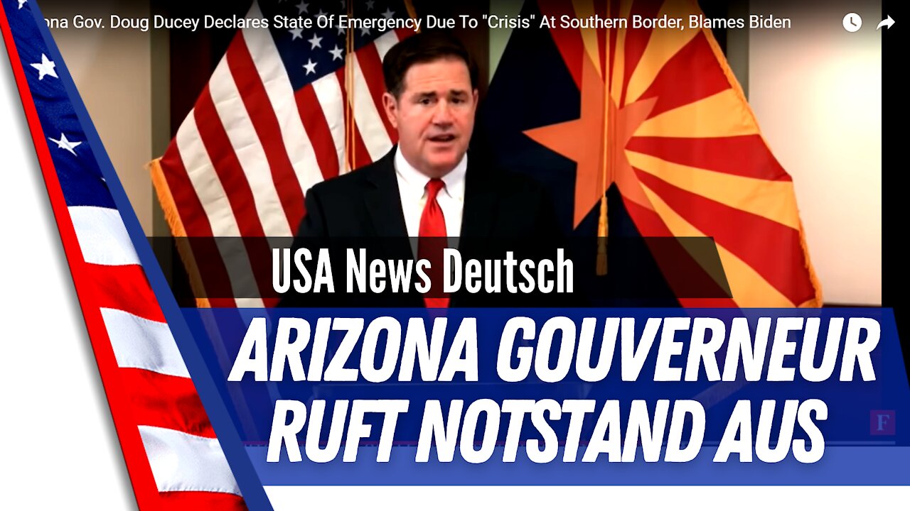 Arizona gouverneur ruft den Notstand aus