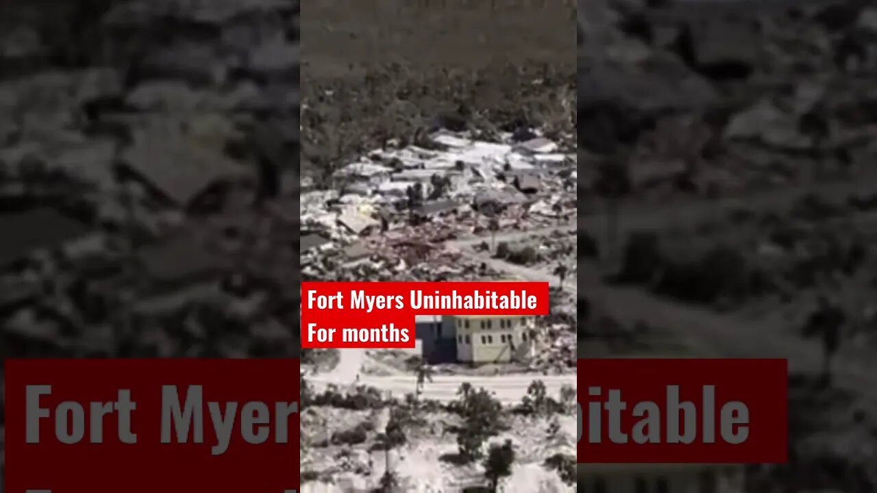 Fort Myers Beach a war zone uninhabitable for months #shorts #hurricaneian #florida 