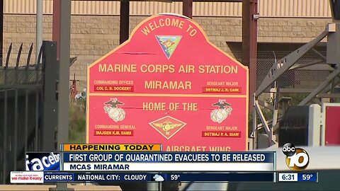 First group of evacuees to be released from quarantine at MCAS Miramar