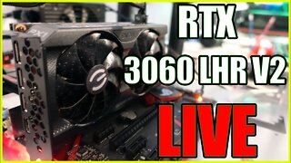 RTX 3060 LHR MINING Test | LIVE STREAM