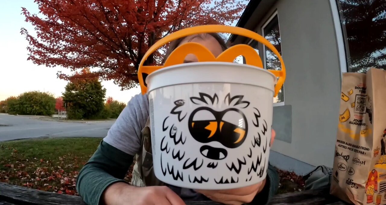 McDonald's boo buckets limited time and Breakfast sausage egg bacon wrap + mocha Review