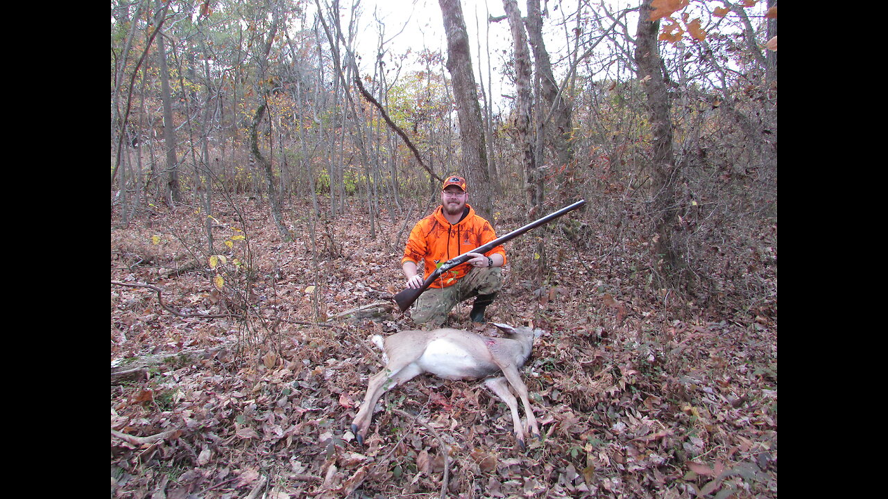 Flintlock smoothbore musket deer hunt