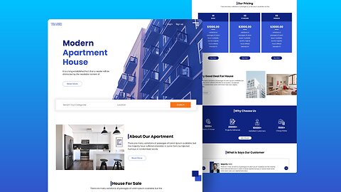 Real Estate Website Design || HTML, CSS & JS