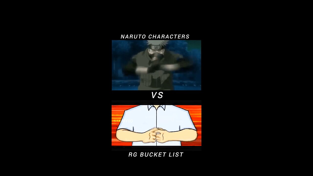 NARUTO CHARACTERS vs RG BUCKET LIST #VIRAL #short