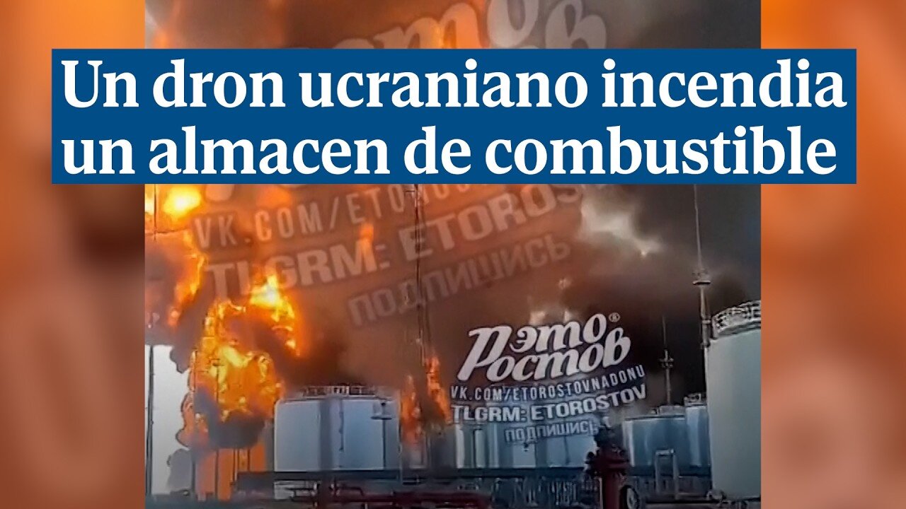 Arde un almacén de combustible en Rusia tras el ataque de un dron ucraniano