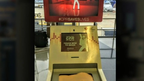 Hands-only CPR training kiosk debuts at Cleveland Hopkins International Airport