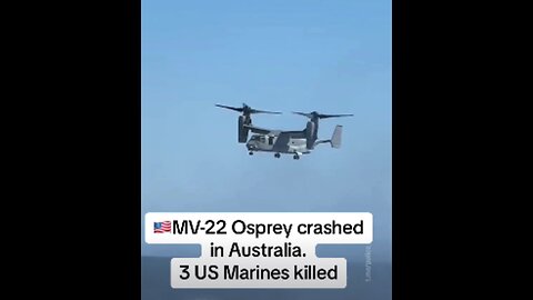 MV-22 US Aircraft crashes on Australian Soil 🛩️