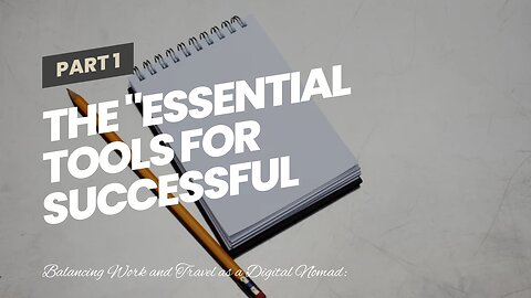 The "Essential Tools for Successful Digital Nomading" Diaries