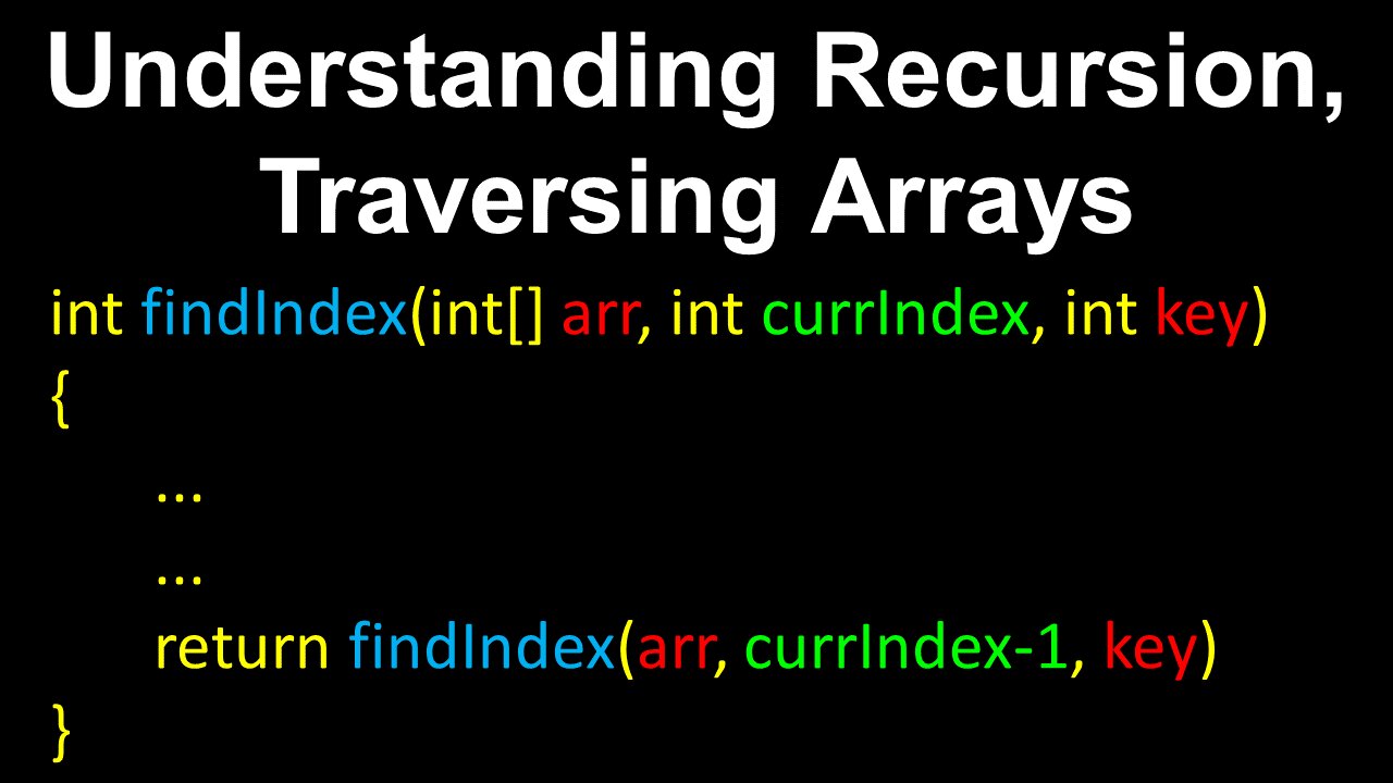 Understanding Recursion, Traversing Arrays - Computer Science