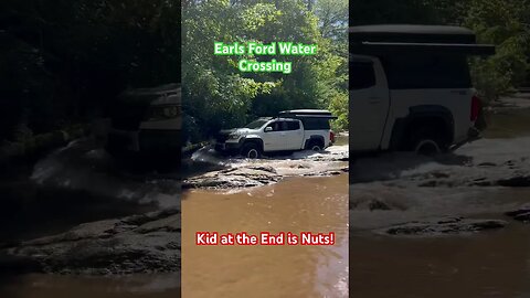 Driving Earls Ford Water Crossing in Off-Road Rig. Kid Gets in on the Action #shorts